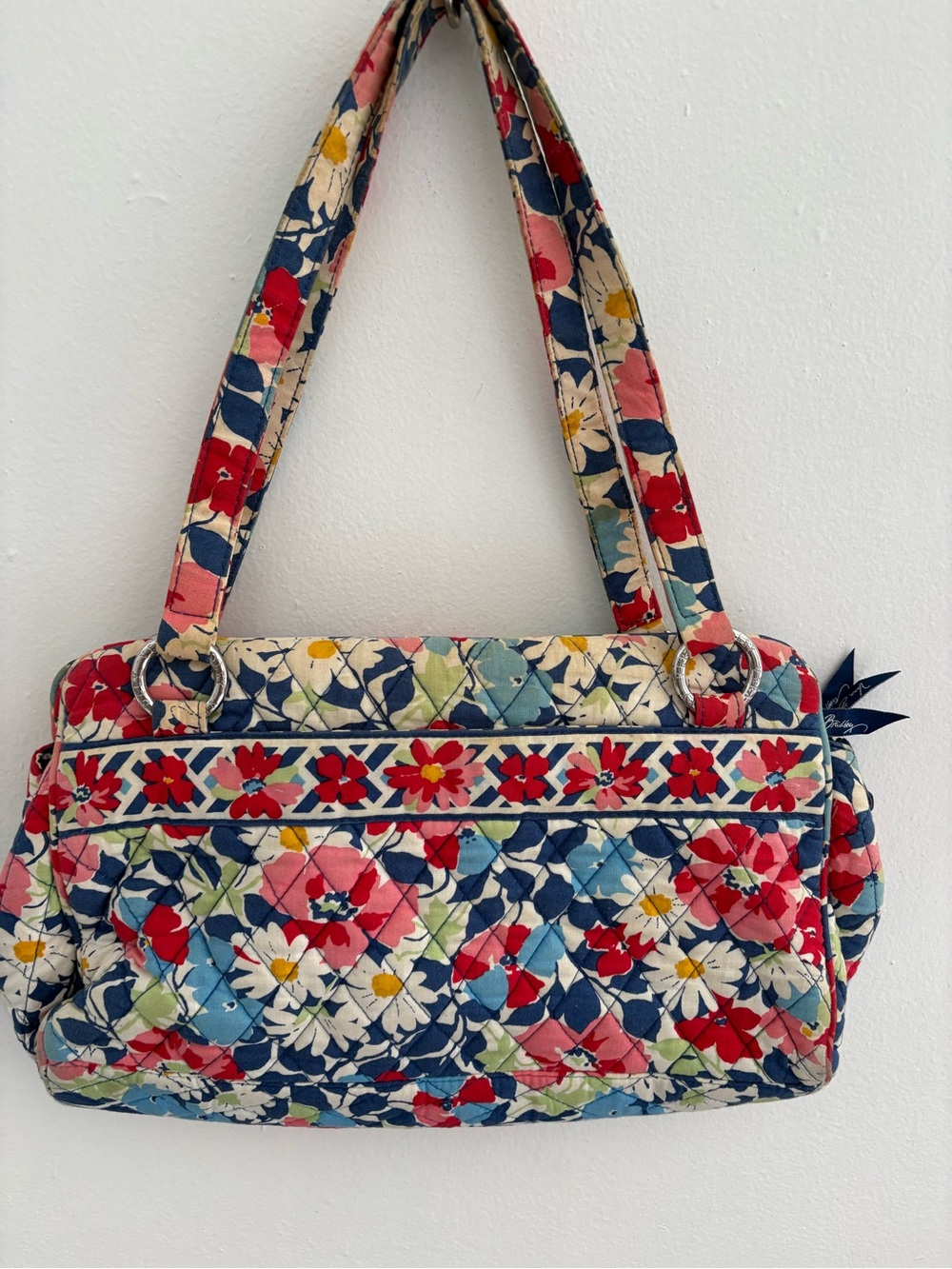 Vera Bradley Floral Quilted Shoulder Bag - Navy, Red, Pink, Yellow, White